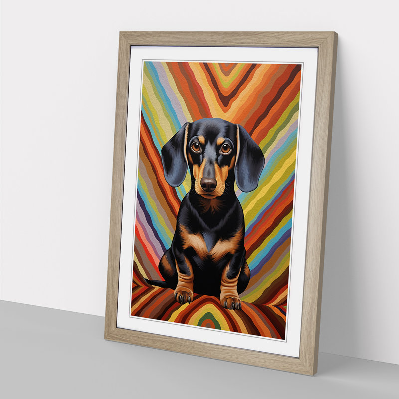 Single Picture Frame Print on Wood, Oak Framed, 64cm H x 46cm W