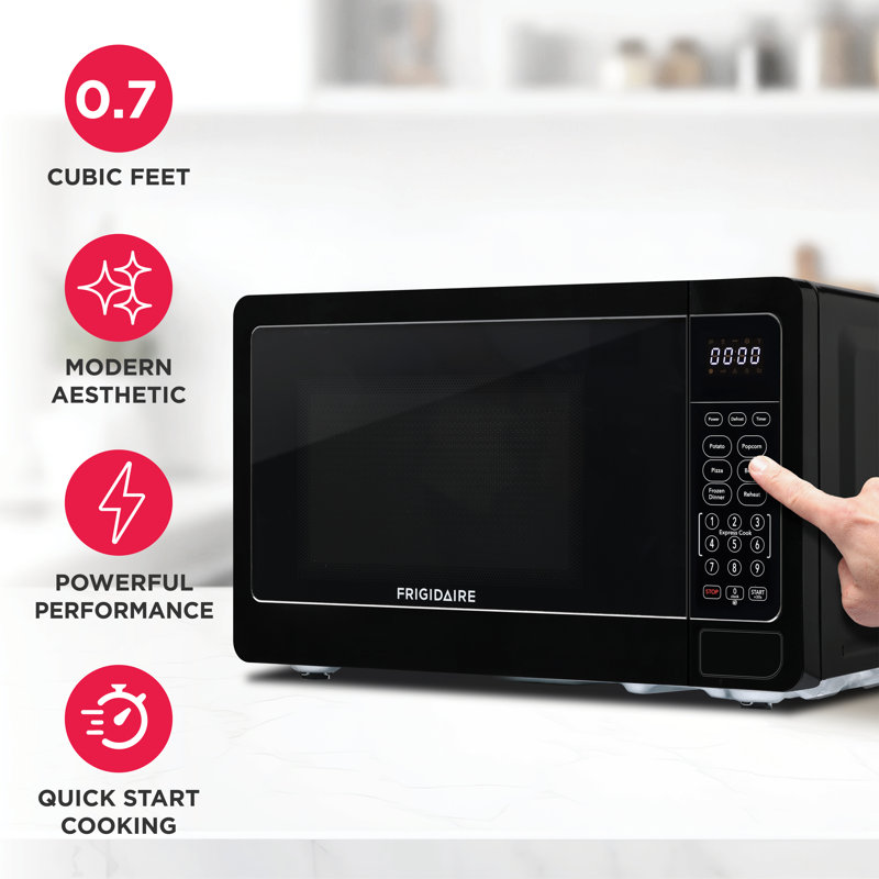 Frigidaire 0.7 Cu. Ft. 700 Watt Countertop Microwave Oven, Black