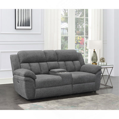 Charcoal Upholstered Power Loveseat