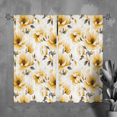 Rideaux à motif floral - 6146