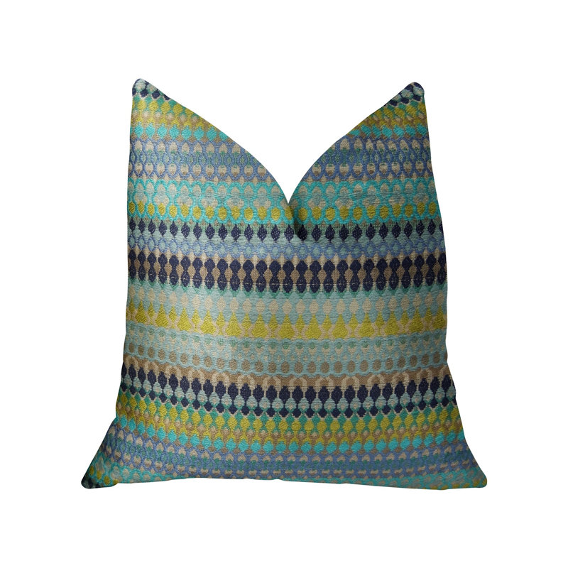 Alpenglow Geometric Reversible Throw Pillow, 16" H x 16" W, Square