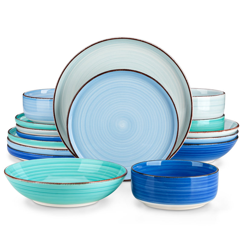 Bonita Dinnerware Set, Multicolor, 16