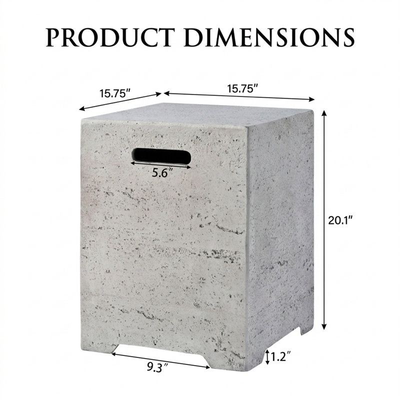 Table d'appoint avec couvercle de réservoir de propane MGO, réservoir de 20 lb, capacité de 100 lb, résistant aux intempéries, sans assemblage