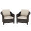 2-person Outdoor Rattan Armchairs With Cushions-1199809623