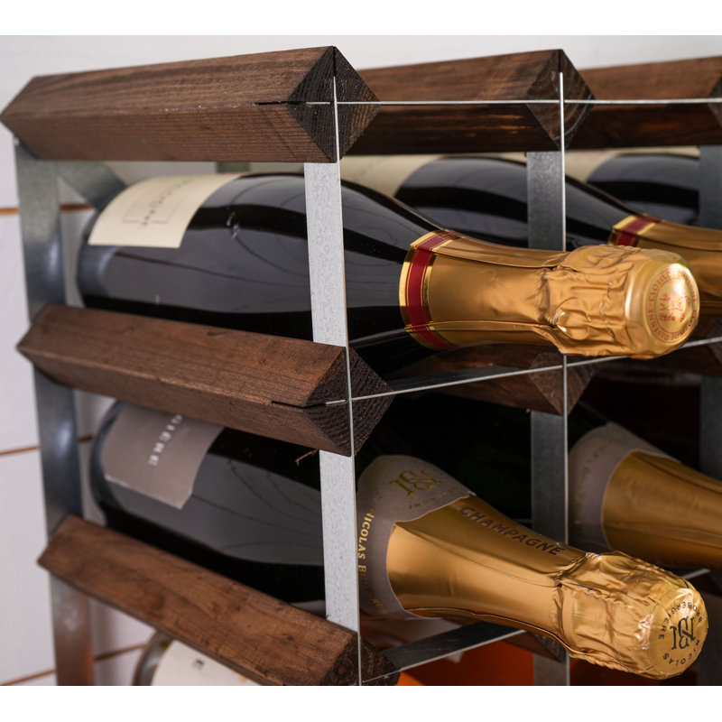 Brejon 15 Bottle Solid Wood Standard Wine Bottle Rack Brown