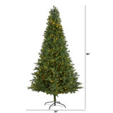 Lighted Artificial Fir Christmas Tree