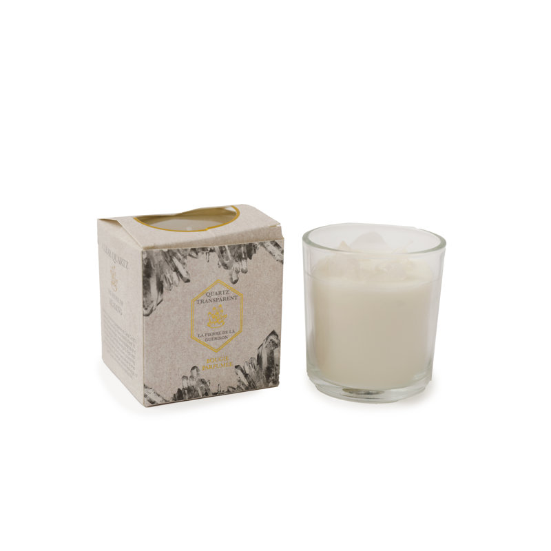 Geko Unscented Jar Candle with Glass Holder