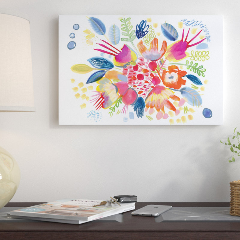«Sweet Petals» par Sara Franklin, reproduction sur toile tendue, H 18 po x l 26 po x P 1,5 po, Toile avec cadre noir