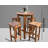 Pisa Union Rustic Bar Set with Solid Wood Outer Material