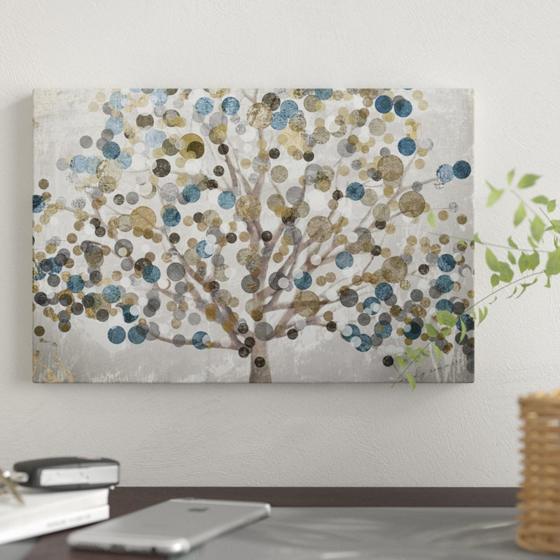 «Bubble Tree» par Color Bakery, reproduction sur toile tendue, Pas de tapis, Toile tendue, H 8 po x l 12 po x P 0,75 po