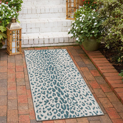Tapis safari Teal_Unique Loom