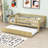 Wood Daybed with Twin Trundle and Guardrails-537538286-537538291