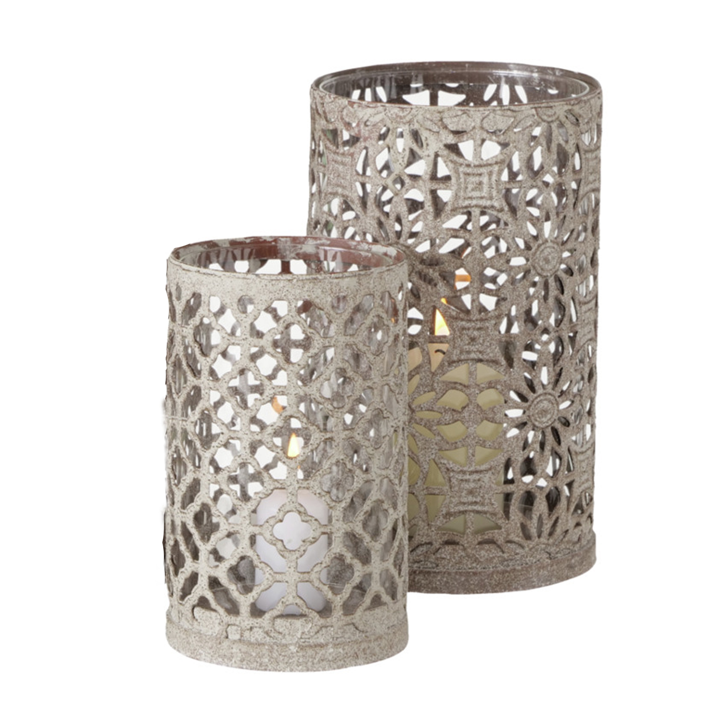 One Allium Way 2 Piece Alhambra Candle Lantern Set 