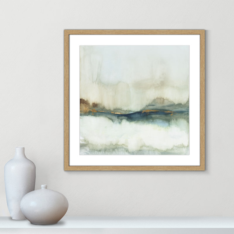 «Land Reflection», reproduction de la collection Square par Allison Pearce, Naturel, H 23,5 po x l 23,5 po