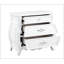 Table de chevet 3 tiroirs de style moderne Opulence avec sculptures complexes et rangement spacieux