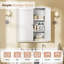Armoire de salle de bain avec barre à serviettes et tablette-887614784