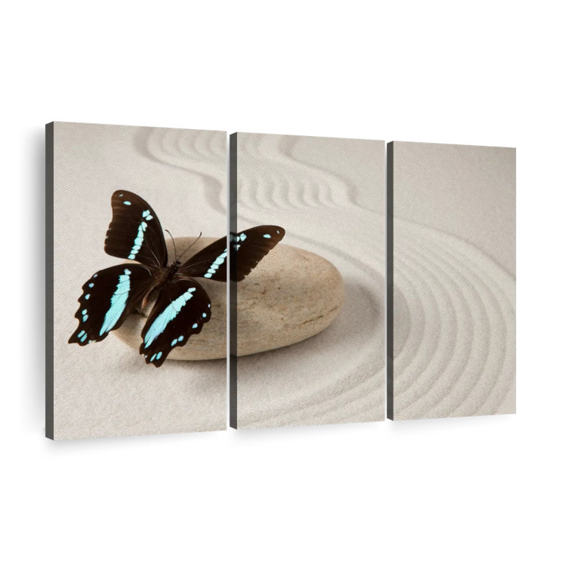 «Zen Butterfly» sur toile, H 20 po x l 33 po