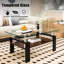 Table basse moderne moderne en verre trempé pour le salon avec structure robuste-243267008-243267010