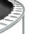 Trampoline Replacement Enclosure Surround Safety Net for 8ft Frame, Top Metal Ring using 6 Bent Poles