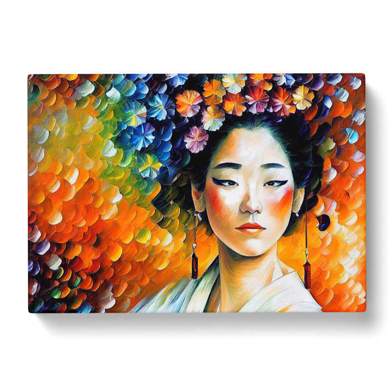 Shimmering Geisha Vol.4 Abstract - Wrapped Canvas, 50cm H x 76cm W x 3cm D