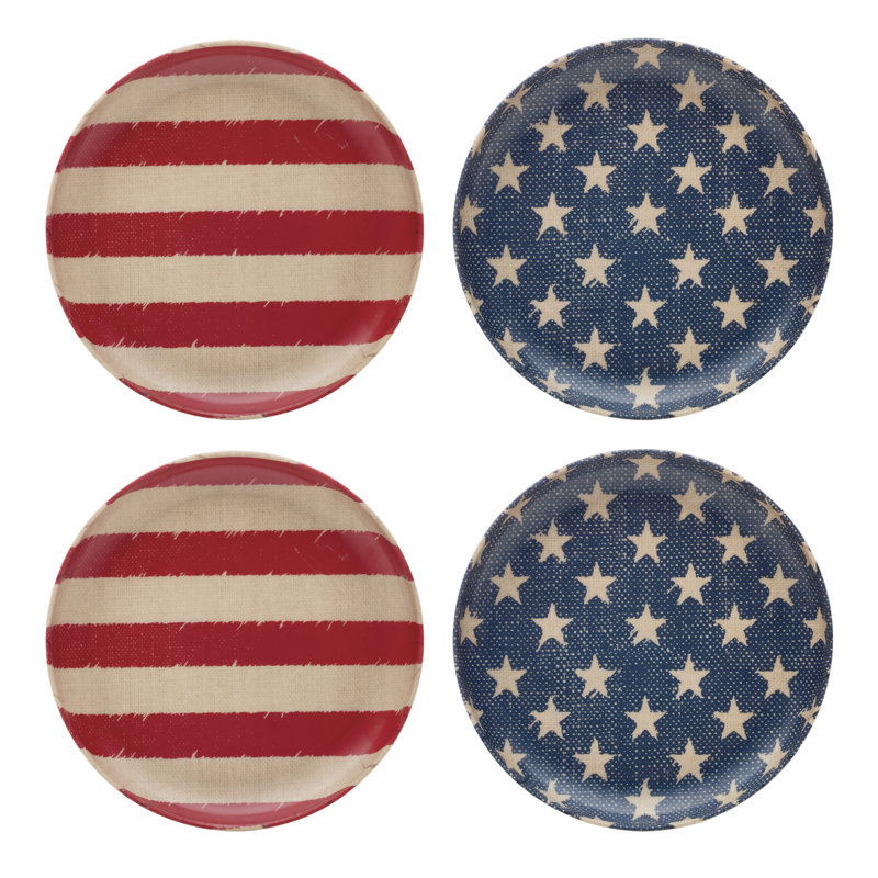Assiettes décoratives Oneida Vintage Americana - ensemble de 4