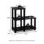 Étagère d'angle en L à 3 niveaux de 19,88 po, tablettes ouvertes pour la présentation et le rangement-152422267