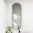 63 X 20 Inch Oval Full-Length Mirror With Rust-Proof Brushed Aluminum Frame, Wall-Mounted For Clear HD Reflection-1317016335