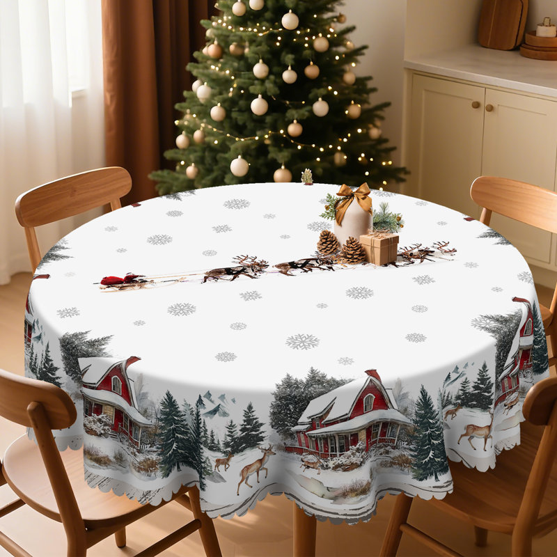 Nappe en polyester lavable Christmas