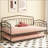 Twin Metal Daybed with Trundle, No Box Spring Needed, Anti-Noise, Black