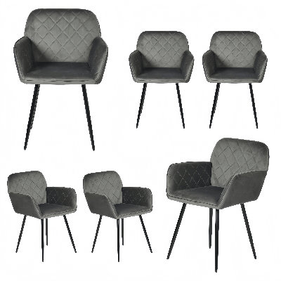 47cm H Velvet Upholstered Dining Chair