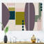 Ensemble de 3 pièces scandinaves à motif géométrique minimaliste VI - Mid-Century Modern Art-2089617009