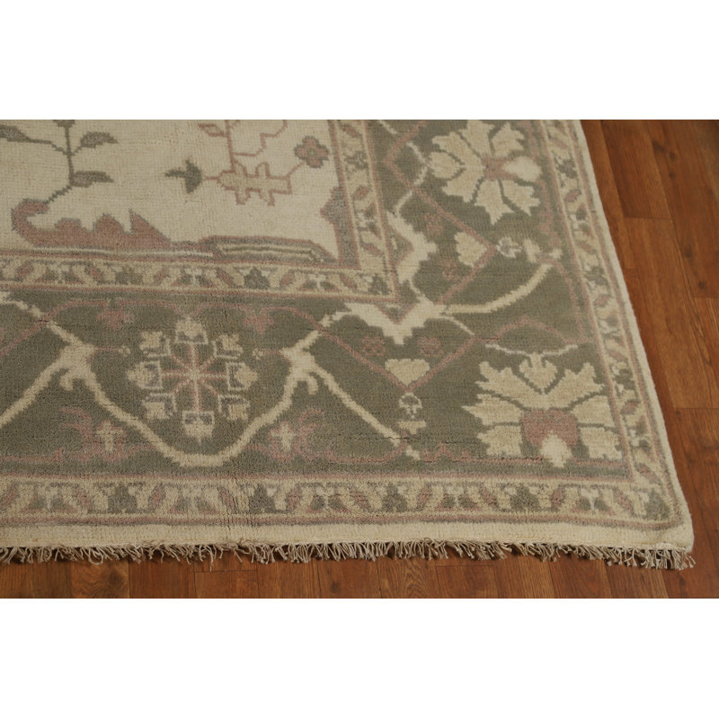 Earth Tone Wool Oushak Indian Area Rug 8x10