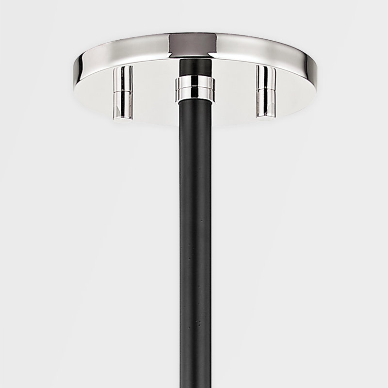 Miranda 5 Light Chandelier, Polished Nickel/Soft Black