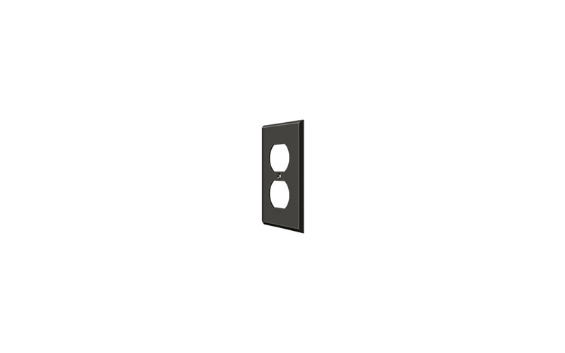 Deltana SWP4752U10B Switch Plate; Double Outlet; Oil Rubbed Bronze Finish, Bronze