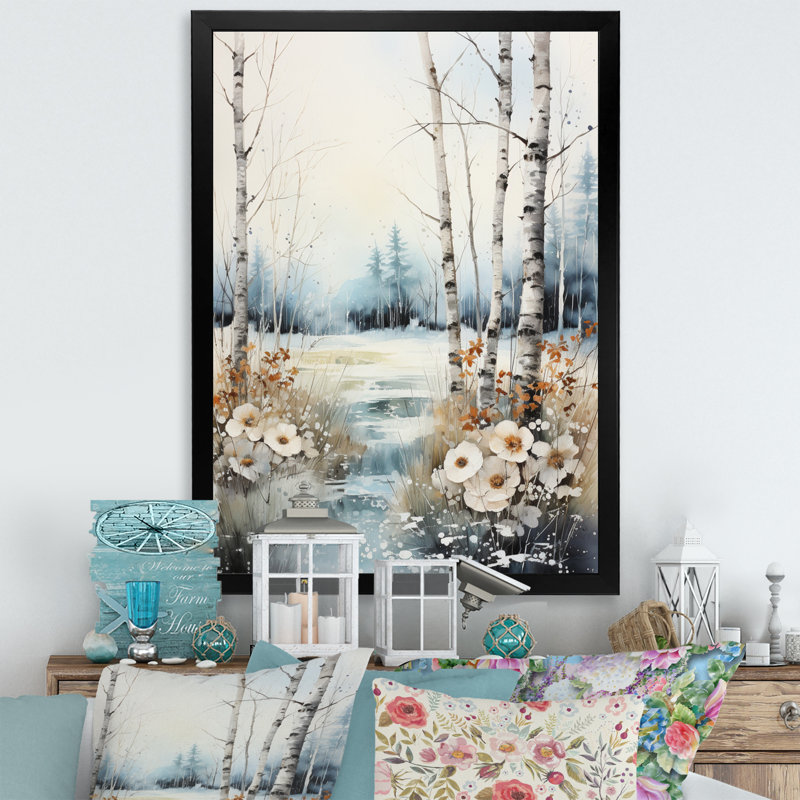 «Humfried Alaska Winter Wonderland I», reproduction sur toile, Cadre simple noir, H 44 po x l 34 po x P 1,5 po