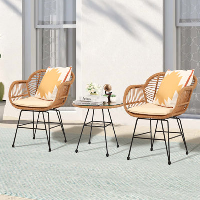 Jetmore 2 - Person Outdoor Bistro Set with Cushions