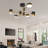 LED Ceiling Light Black Ceiling Light with Remote Modern Ceiling