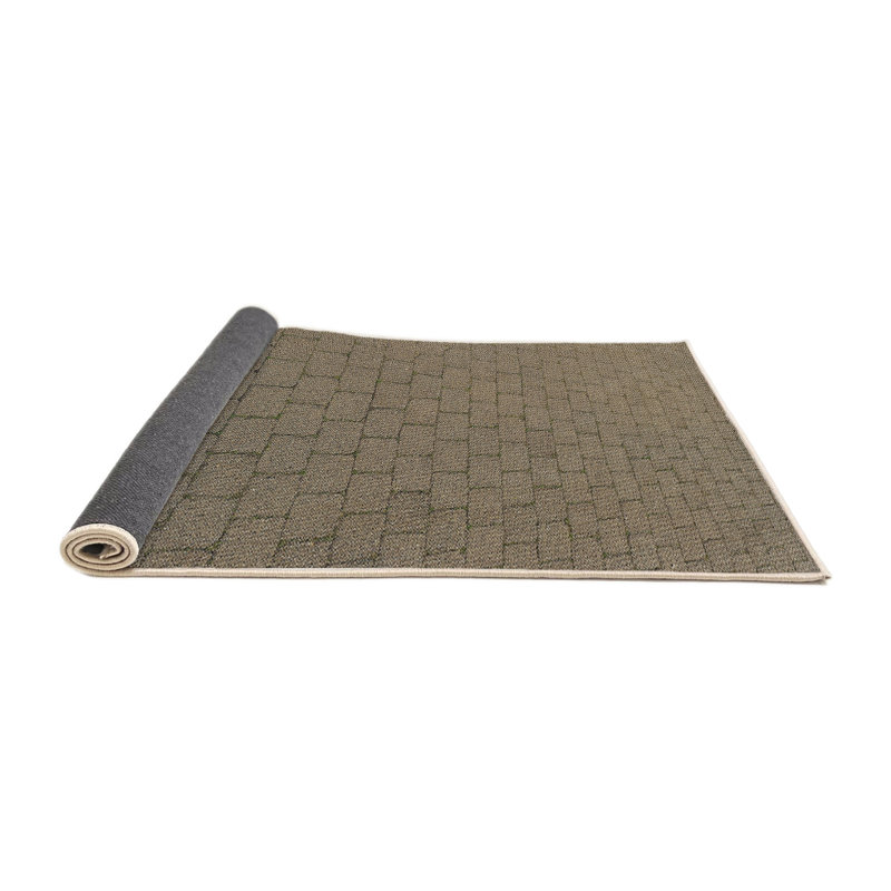 Tapis brun tissé à la machine, Rond 3 pi