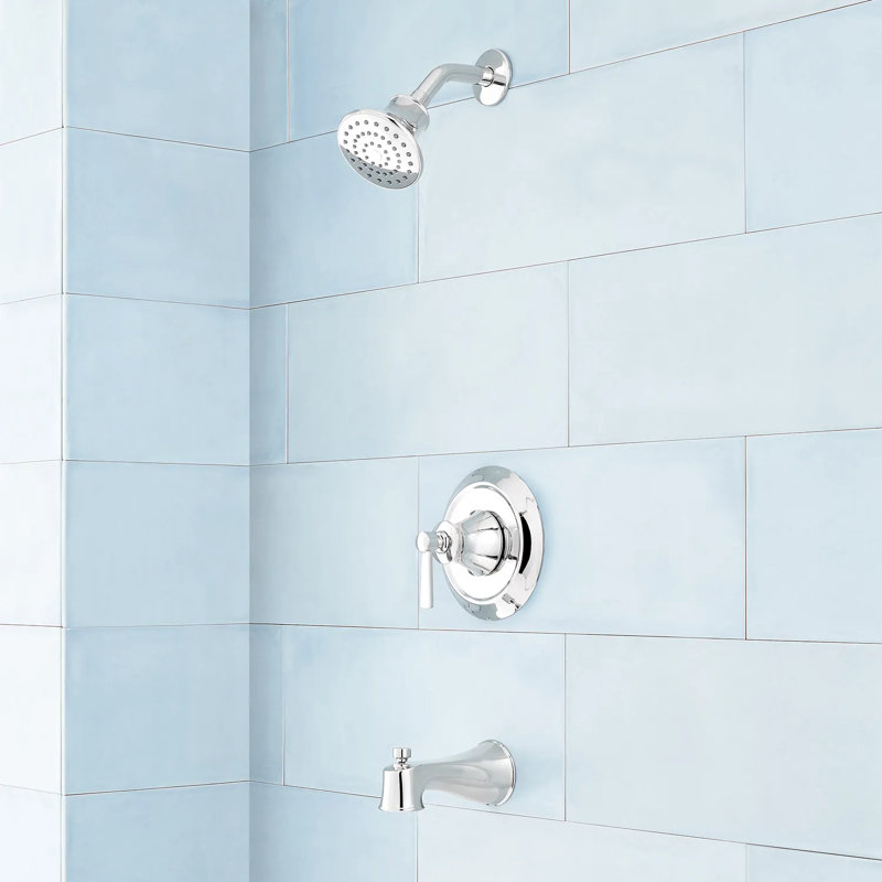 Ensemble de baignoire et douche à pression équilibrée, Chrome