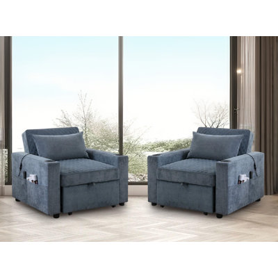 Fauteuil-lit convertible 3-en-1 avec massage et chaleur