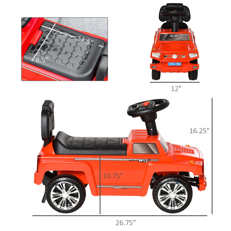 Red Toddler SUV Style Ride-On Car with Music and Lights