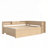 L-Shaped Daybed with Trundle, Storage Drawers, Side Shelves, and Integrated Desk for Multi-Functional Living-844735299-844735302