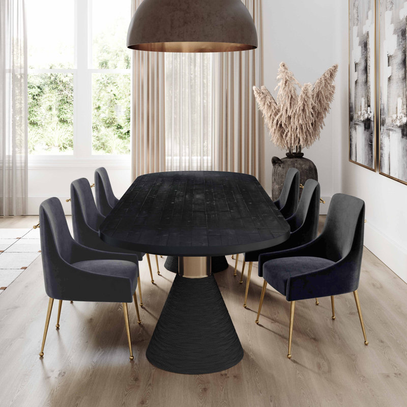48.3cm H Velvet Upholstered Side Chair, Grey