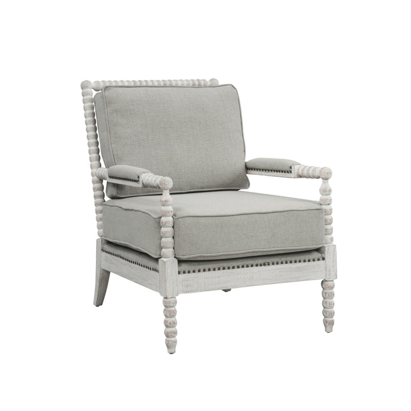 Chaise d'appoint Saraid, chaise d'appoint, chaise d'appoint moderne, fauteuil, Lin gris