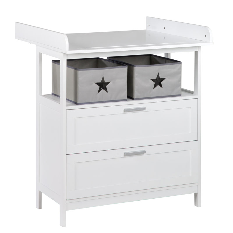 Hamburg Changing Table Dresser, White