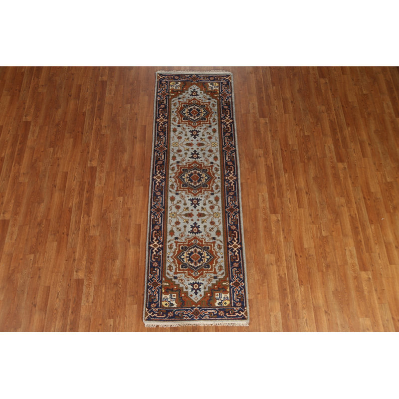 Tapis de couloir géométrique Heriz Serapi 3X8