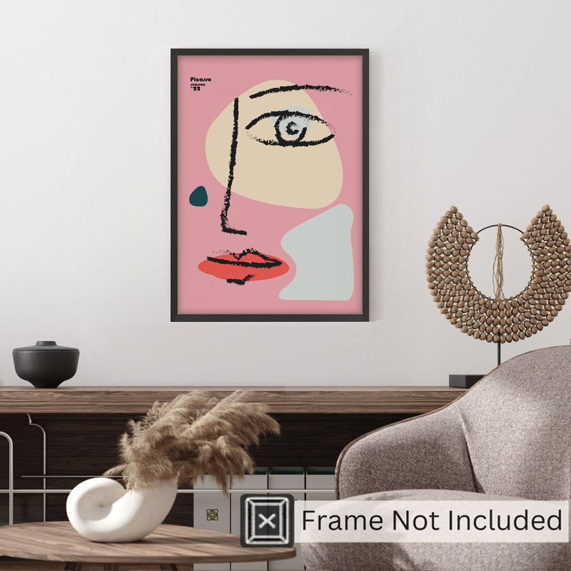 «Abstract Picasso Face III», reproduction d'art moderne sans cadre, H 16 po x l 12 po