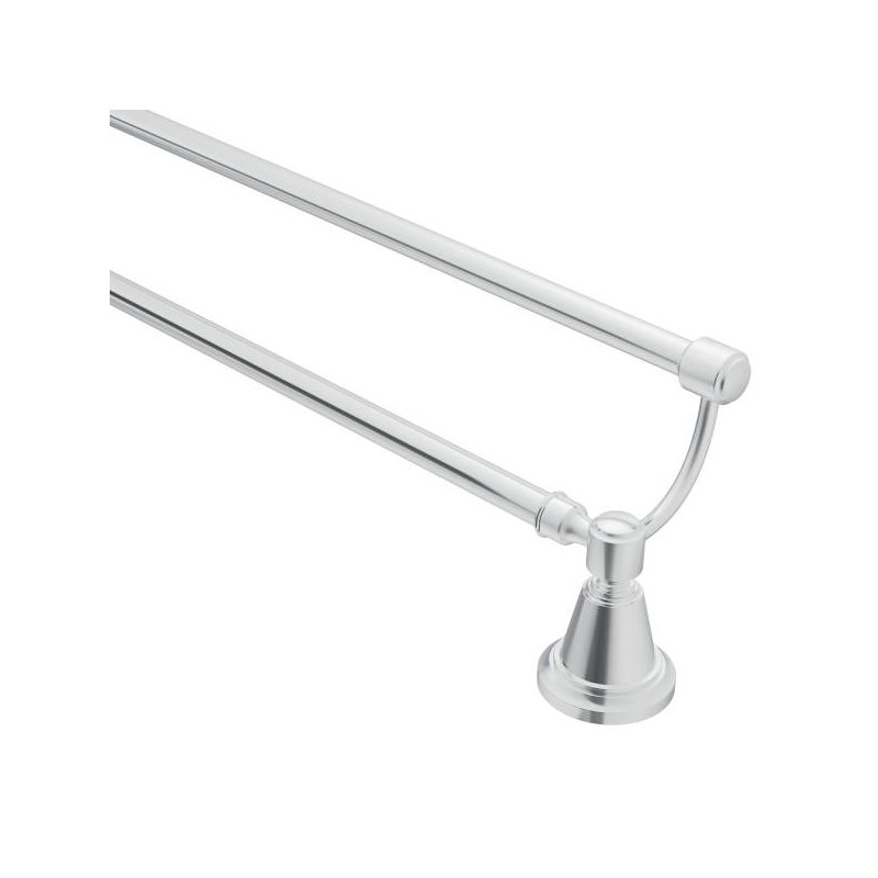 Porte-serviettes mural double 24 po Bradshaw, Chrome