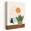 Minimaliste, vue sur l'océan, abstrait, minimaliste, plante moderne, chat, nature, océan, art mural-129005081