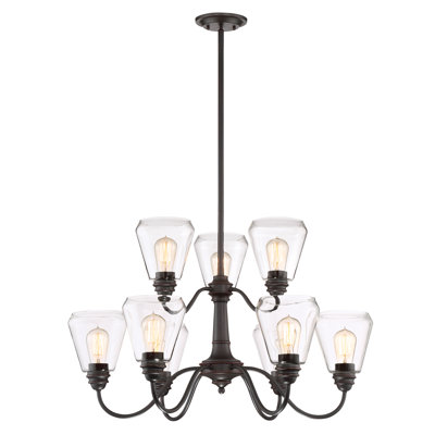 Coldiron 9 - Light Dimmable Tiered Chandelier